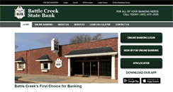 Desktop Screenshot of battlecreekstatebank.com