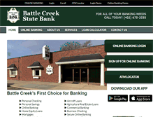 Tablet Screenshot of battlecreekstatebank.com